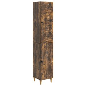 vidaXL Set di armadi 2 pz Rovere Fumo Legno ingegnerizzato