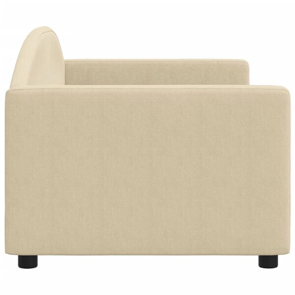 vidaXL Letto da Giorno Crema 80x200 cm in Tessuto