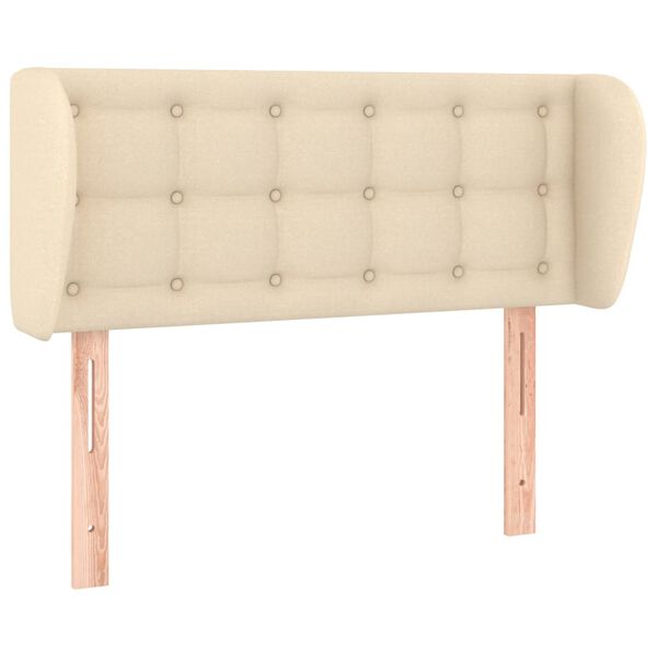 vidaXL Testiera ad Orecchio Crema 83 x 23 x 78/88 cm in Tessuto