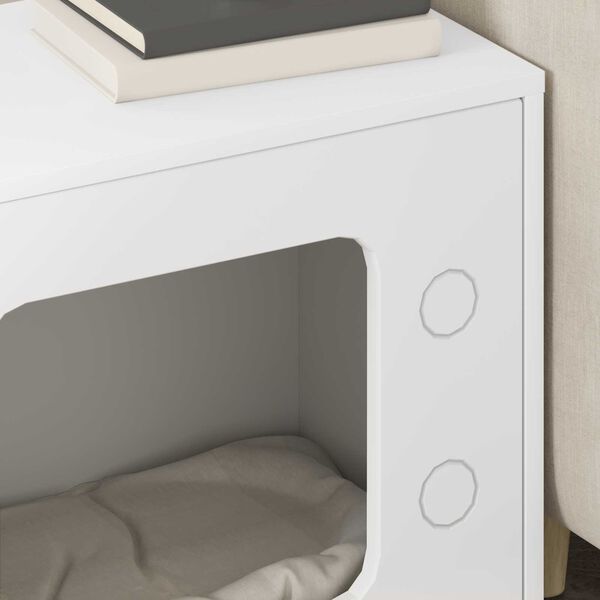 vidaXL Casa per Gatti Bianco 51 x 30 x 52 cm Legno multistrato