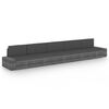 vidaXL Set Divani da Giardino 5 pz con Cuscini in Polyrattan Grigio