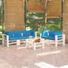 vidaXL Set Divani da Giardino Pallet 6 pz con Cuscini in Legno di Pino