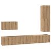 vidaXL Set mobile TV 4 pcs Rovere artigianale Legno multistrato
