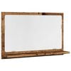 vidaXL Mobile da Bagno con Specchio Legno Antico 60x11x37cm Truciolato