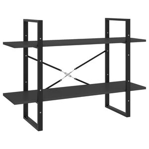 vidaXL Libreria a 2 Ripiani Grigia 100x30x70 cm in Legno Multistrato