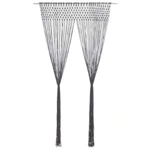 vidaXL Tenda Macram&egrave; Antracite 140x240 cm in Cotone