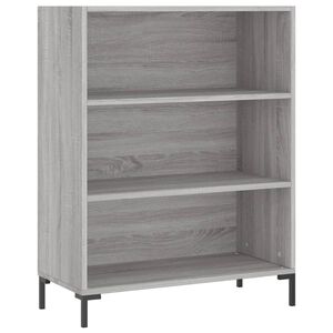 vidaXL Libreria Grigio Sonoma 69,5x32,5x90 cm in Legno Multistrato
