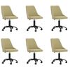 vidaXL Sedie da Pranzo Girevoli 6 pz Verdi in Tessuto