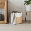 vidaXL Cestino Portaoggetti Beige e Bianco &Oslash;40x35 cm in Cotone