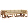 vidaXL Set di divani da esterno 7 pz Naturale e Beige