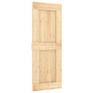 vidaXL Porta scorrevole NARVIK Naturale e Nero 80 x 210 cm (213,5 cm)