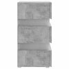 vidaXL Comodino con LED Grigio Cemento 45x35x67cm in Legno Multistrato