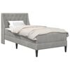 vidaXL Struttura letto con materasso Grigio chiaro 100 x 200 cm
