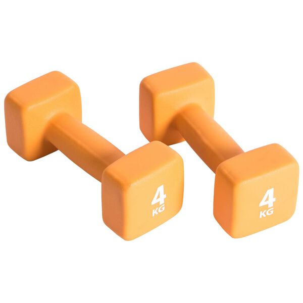 Pure2Improve Set Manubri 2x4 kg in Neoprene Arancione