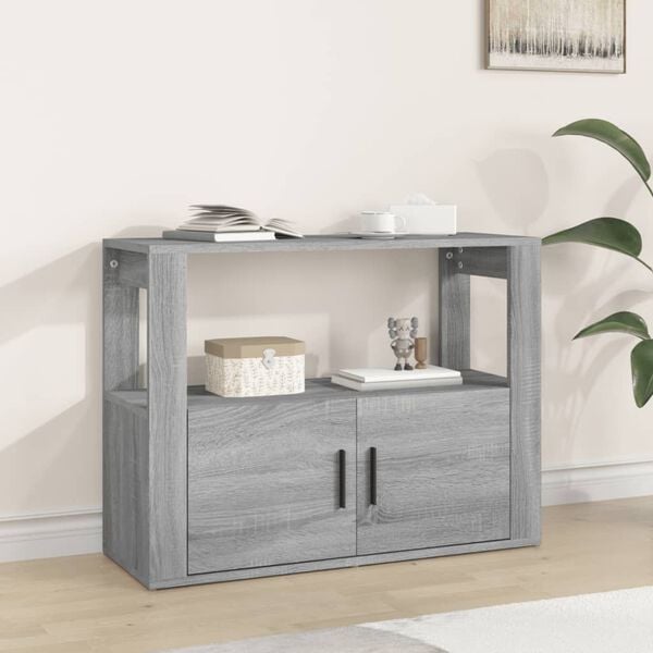 vidaXL Credenza Grigio Sonoma 80x30x60 cm in Legno Multistrato