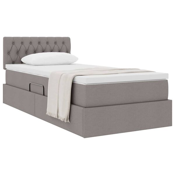 vidaXL Letto con contenitore e materasso Talpa 90 x 190 cm