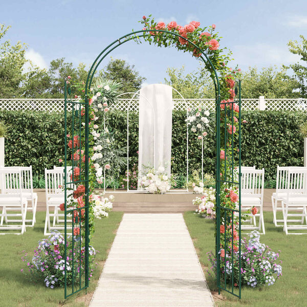 vidaXL Arco da Giardino Tinta unita Verde 115 x 37 x 226 cm