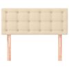 vidaXL Testiera Crema 80x5x78/88 cm in Tessuto