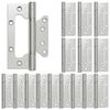 vidaXL Cerniera 16 pz 125 x 78 x 13 mm Argento Acciaio