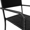 vidaXL Set da Pranzo da Giardino 5 pz Nero in Polyrattan e Acciaio