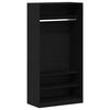vidaXL Guardaroba Rovere Nero 100 x 50 x 200 cm Legno ingegnerizzato