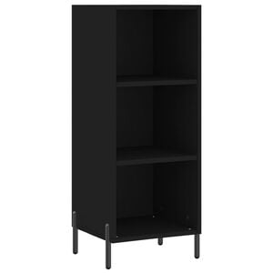 vidaXL Credenza Nera 34,5x32,5x90 cm in Legno Multistrato