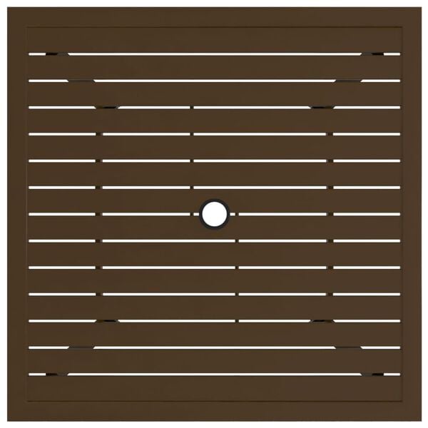 vidaXL Tavolo da Giardino Marrone 81,5x81,5x72 cm in Acciaio