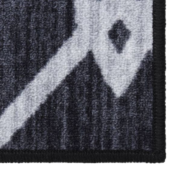 vidaXL Tappeto Corsia Nera 80x400 cm