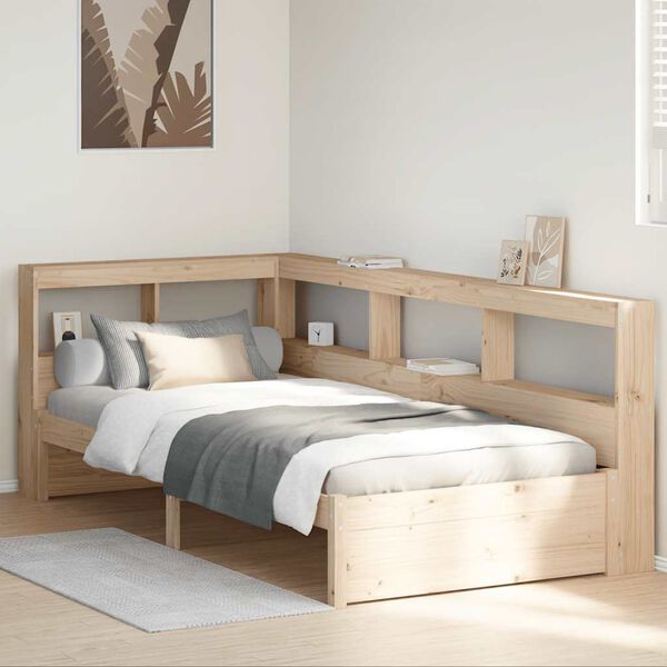 vidaXL Letto Libreria senza Materasso 100x200 cm in Legno di Pino