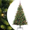 vidaXL Albero di Natale Artificiale a Cerniera con 300 LED 180 cm