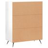 vidaXL Credenza 69,5x34x90 cm in Legno Multistrato Bianco Lucido