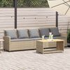 vidaXL Divano da Giardino con Cuscini a 5 Posti Beige in Polyrattan