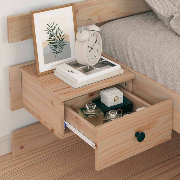 vidaXL Struttura del letto Marrone 90 x 190 cm Pino massello