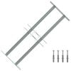 vidaXL Grate per Finestre Regolabili 2 Barre Trasversali 500-650 mm