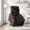 vidaXL Poltrona Alzapersona Reclinante Elettrica Marrone Scuro Tessuto