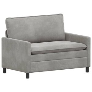vidaXL Divano Grigio Chiaro 126 x 81 x 87,5 cm Velluto