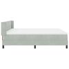 vidaXL Letto a molle con materasso Grigio chiaro 200 x 180 cm Velluto