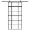 vidaXL Porta Scorrevole con Ferramenta Nera 102x205 cm in Vetro ESG