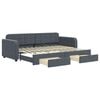 vidaXL Divano Letto Estraibile Cassetti Grigio Scuro 80x200cm Velluto
