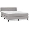 vidaXL Giroletto a Molle con Materasso Grigio Chiaro 140x200cm Tessuto