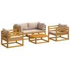 vidaXL Set da giardino modulare 5 pezzi Naturale