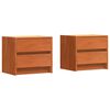 vidaXL Comodini 2 pz Marrone cerato 40 x 30.5 x 35.5 cm Legno di pino