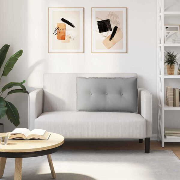 vidaXL Cuscino per Schiena Grigio Nuvola 80 x 19 x 50 cm Tessuto