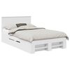 vidaXL Struttura del letto Bianco 137 x 203 cm Legno ingegnerizzato