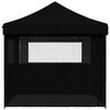 vidaXL Tendone per Feste Pieghevole Pop-Up con 4 Pareti Nero