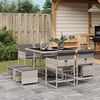 vidaXL Set Pranzo da Giardino 9pz con Cuscini Grigio Chiaro Polyrattan