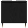 vidaXL Set di Mobili da Bagno 3 pcs Rovere Nero 30 x 30 x 190 cm