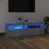 vidaXL Mobile Porta TV con Luci LED Grigio Cemento 120x35x40 cm