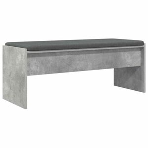vidaXL Panca per ingresso con cuscino Grigio cemento 103 x 38 x 40 cm