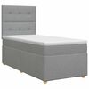 vidaXL Letto box spring con materasso Grigio Chiaro 90 x 200 cm